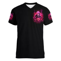 Witch Skull Women V Neck T Shirt I'm Not Anti-Social I'm Just Not User Friendly - Wonder Print Shop