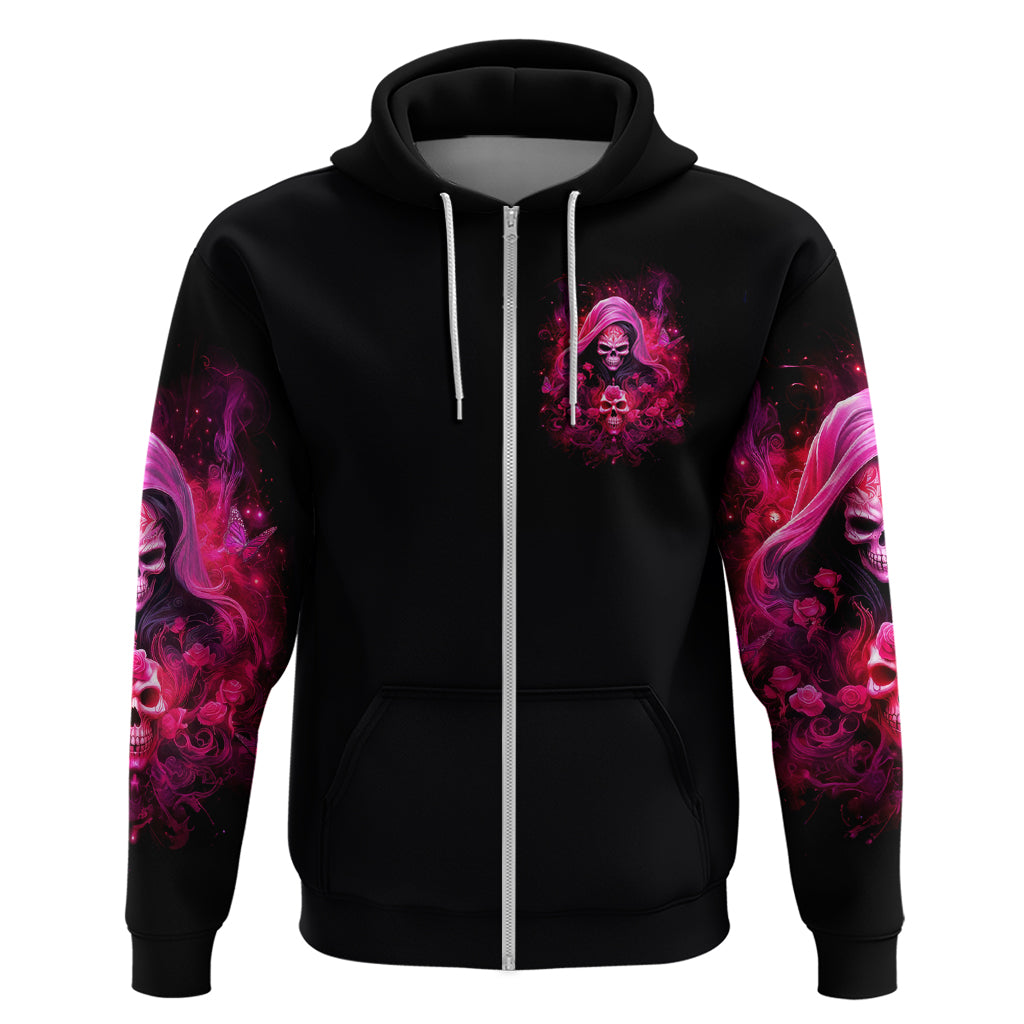 Witch Skull Zip Hoodie I'm Not Anti-Social I'm Just Not User Friendly - Wonder Print Shop