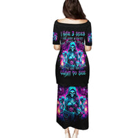 Witch Skull Family Matching Puletasi and Hawaiian Shirt I Have 3 Sides And The Side You Never Want To See - Wonder Print Shop