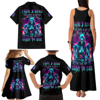 Witch Skull Family Matching Tank Maxi Dress and Hawaiian Shirt I Have 3 Sides And The Side You Never Want To See - Wonder Print Shop