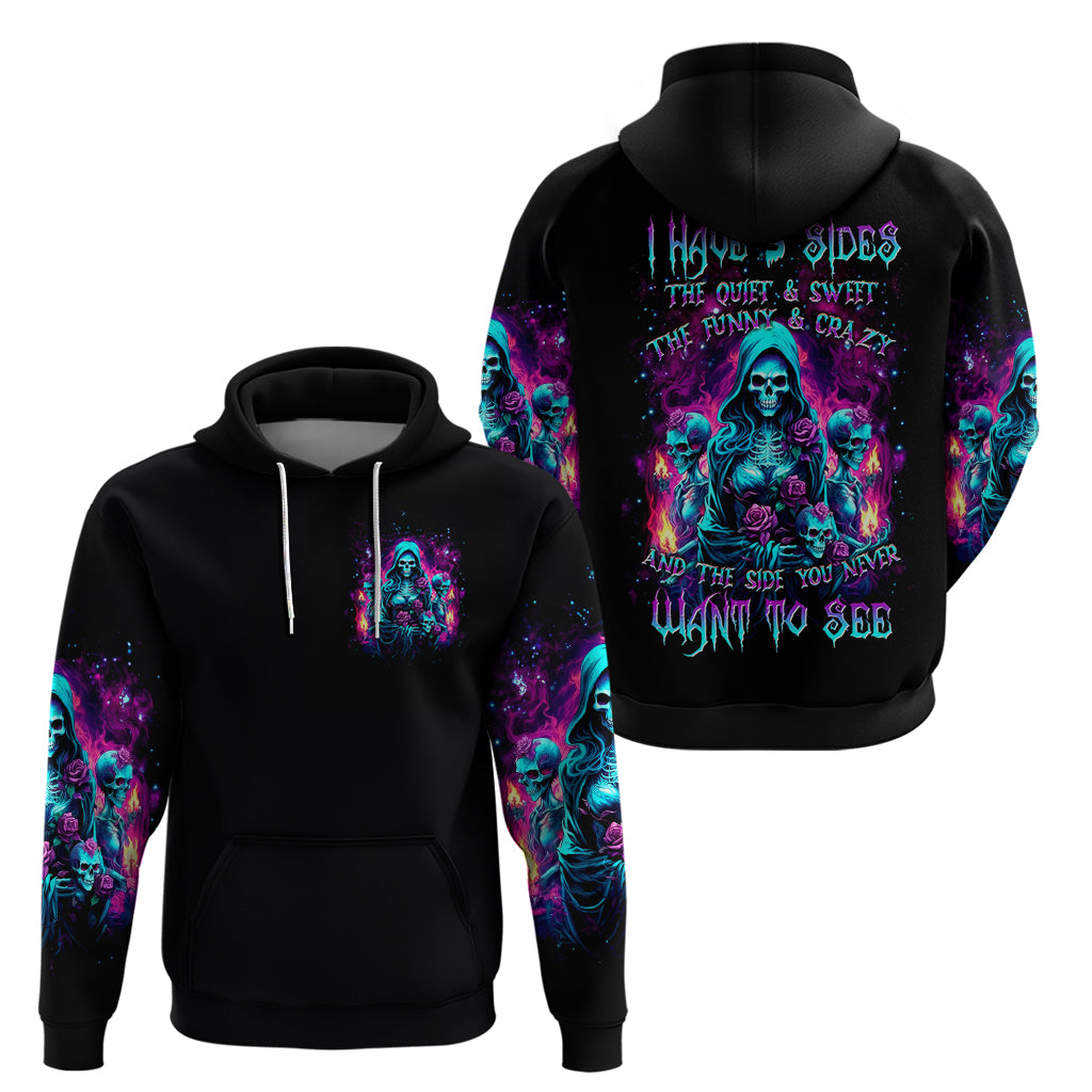 Witch Skull Hoodie I Have 3 Sides And The Side You Never Want To See - Wonder Print Shop