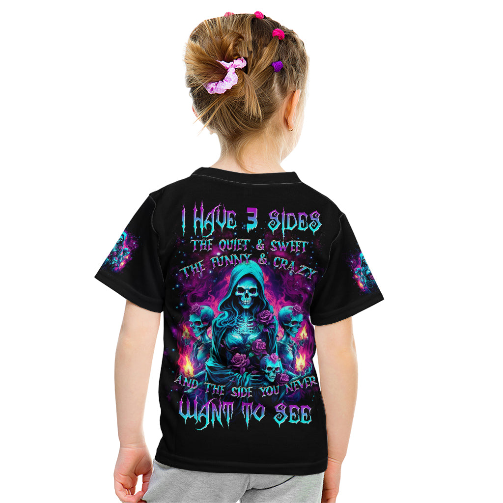 Witch Skull Kid T Shirt I Have 3 Sides And The Side You Never Want To See - Wonder Print Shop