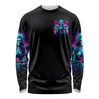 Witch Skull Long Sleeve Shirt I Have 3 Sides And The Side You Never Want To See - Wonder Print Shop