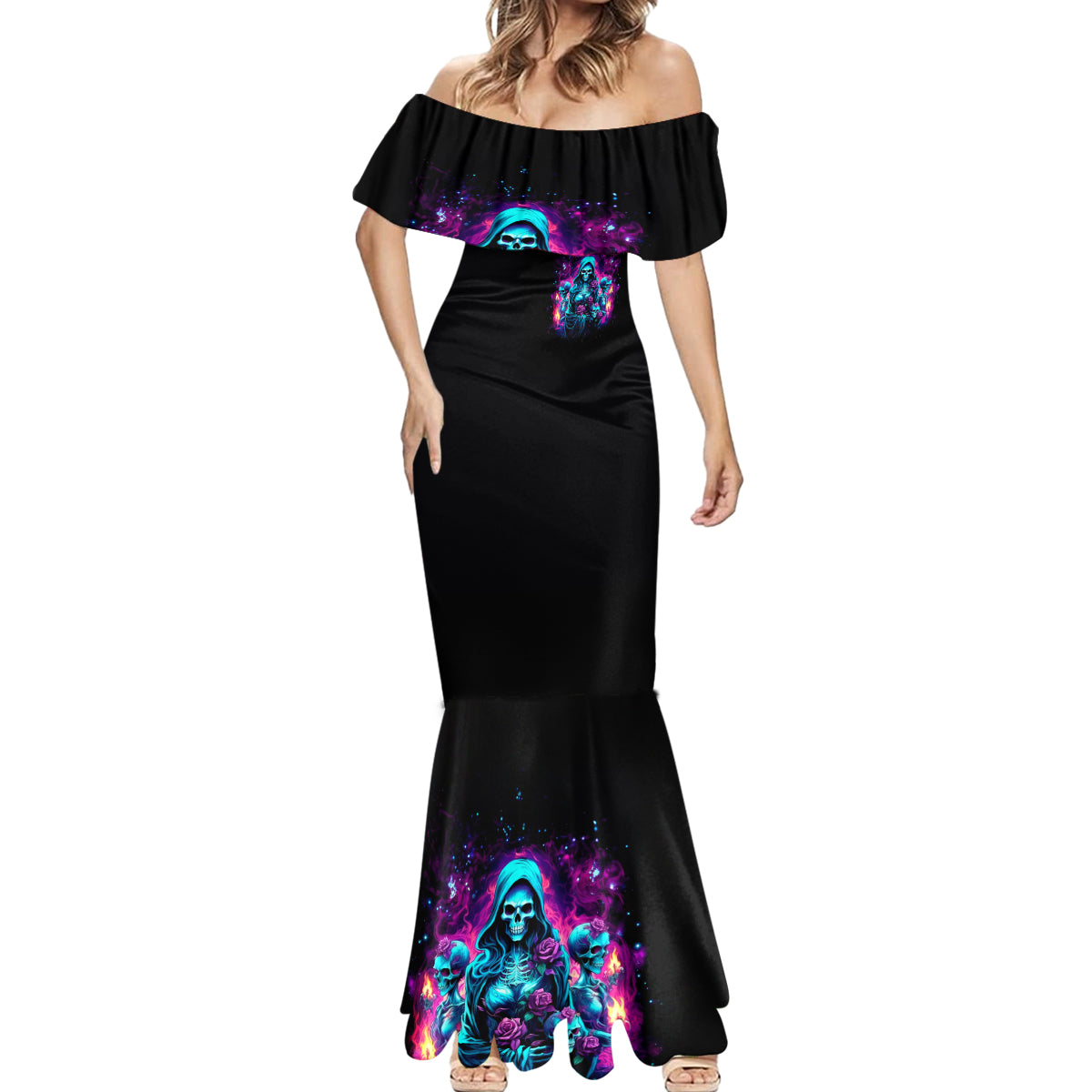 Witch Skull Mermaid Dress I Have 3 Sides And The Side You Never Want To See - Wonder Print Shop