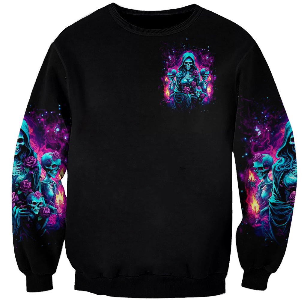 Witch Skull Sweatshirt I Have 3 Sides And The Side You Never Want To See - Wonder Print Shop