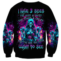 Witch Skull Sweatshirt I Have 3 Sides And The Side You Never Want To See - Wonder Print Shop