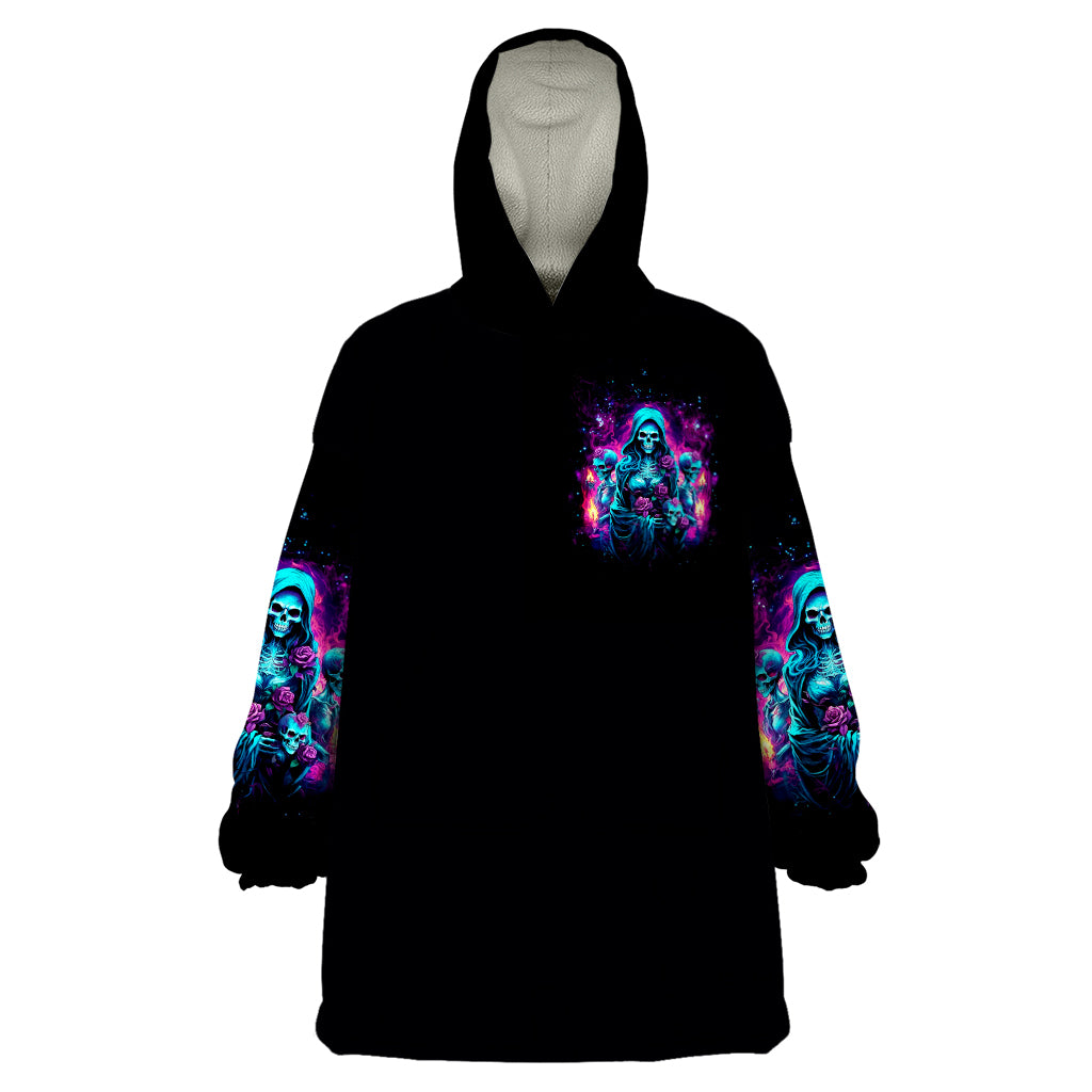 Witch Skull Wearable Blanket Hoodie I Have 3 Sides And The Side You Never Want To See - Wonder Print Shop