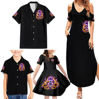 Sunflower Skull Family Matching Summer Maxi Dress and Hawaiian Shirt She Is Sunshine Mixed With A Little Hurricane - Wonder Print Shop