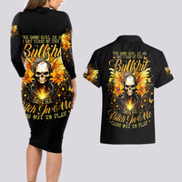 Fairy Skull Couples Matching Long Sleeve Bodycon Dress and Hawaiian Shirt The Good Girl In Me Got Tired Of The Bullshit - Wonder Print Shop