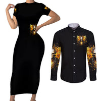 Fairy Skull Couples Matching Short Sleeve Bodycon Dress and Long Sleeve Button Shirt The Good Girl In Me Got Tired Of The Bullshit - Wonder Print Shop