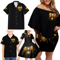 Fairy Skull Family Matching Off Shoulder Short Dress and Hawaiian Shirt The Good Girl In Me Got Tired Of The Bullshit - Wonder Print Shop