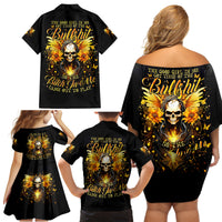 Fairy Skull Family Matching Off Shoulder Short Dress and Hawaiian Shirt The Good Girl In Me Got Tired Of The Bullshit - Wonder Print Shop