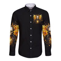 Fairy Skull Long Sleeve Button Shirt The Good Girl In Me Got Tired Of The Bullshit - Wonder Print Shop