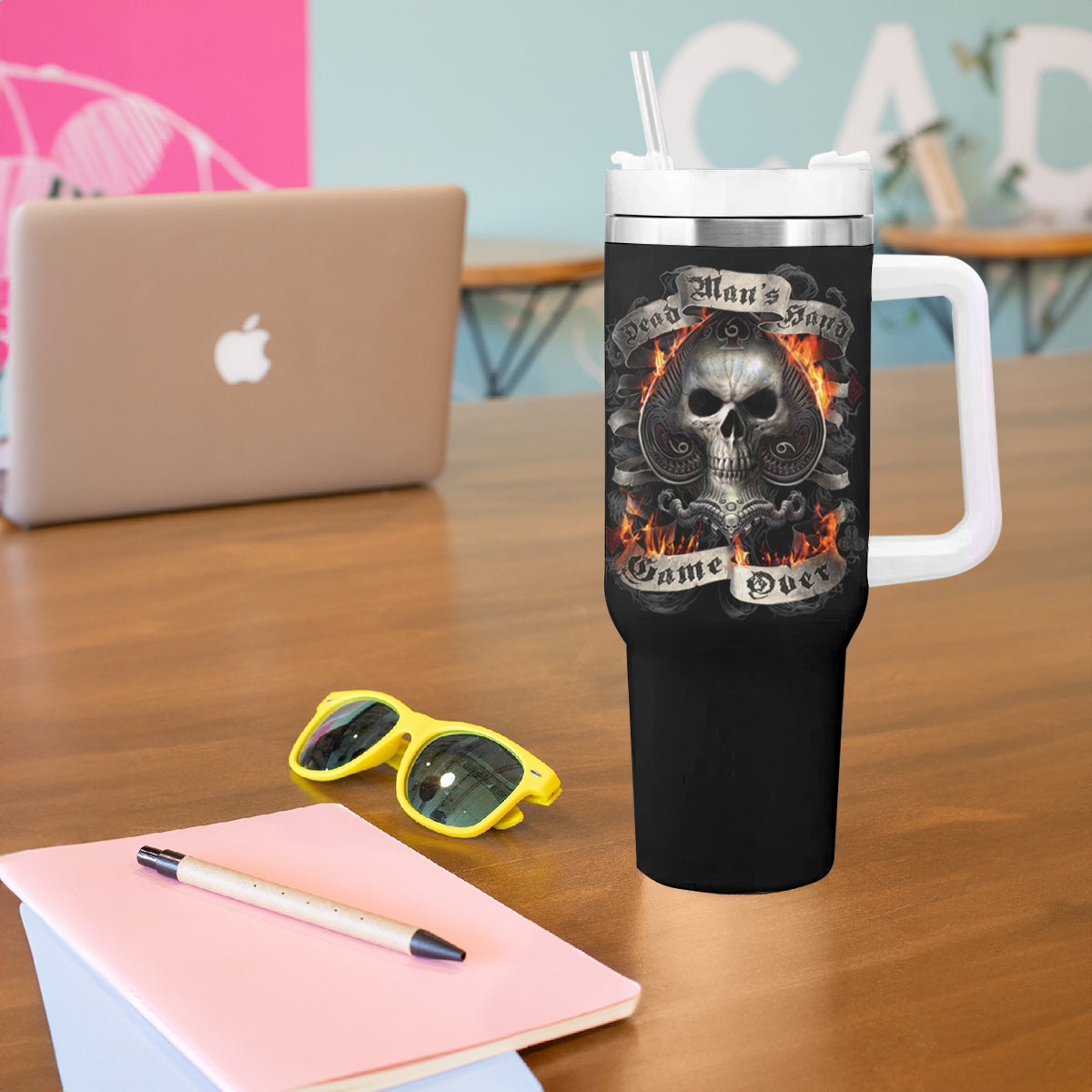 Fairy Skull Tumbler With Handle The Good Girl In Me Got Tired Of The Bullshit - Wonder Print Shop