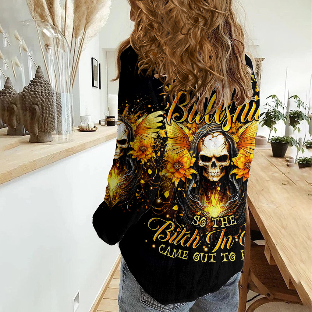 Fairy Skull Women Casual Shirt The Good Girl In Me Got Tired Of The Bullshit - Wonder Print Shop