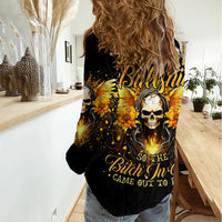 Fairy Skull Women Casual Shirt The Good Girl In Me Got Tired Of The Bullshit - Wonder Print Shop