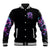 Flower Skull Baseball Jacket Stuck Between IDK IDC - Wonder Print Shop