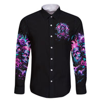 Flower Skull Family Matching Puletasi and Hawaiian Shirt Stuck Between IDK IDC - Wonder Print Shop