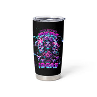 Flower Skull Tumbler Cup Stuck Between IDK IDC - Wonder Print Shop