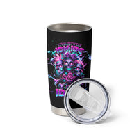 Flower Skull Tumbler Cup Stuck Between IDK IDC - Wonder Print Shop