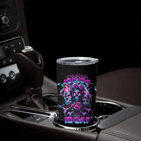 Flower Skull Tumbler Cup Stuck Between IDK IDC - Wonder Print Shop