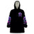 Flower Skull Wearable Blanket Hoodie Stuck Between IDK IDC - Wonder Print Shop
