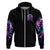 Flower Skull Zip Hoodie Stuck Between IDK IDC - Wonder Print Shop