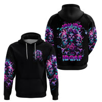 Flower Skull Zip Hoodie Stuck Between IDK IDC - Wonder Print Shop