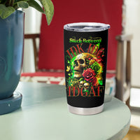 Rose Skull Tumbler Cup Stuck Between IDK IDC - Wonder Print Shop