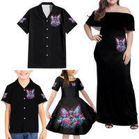 Fairy Skull Family Matching Off Shoulder Maxi Dress and Hawaiian Shirt This Girl Powered By Bitch Dust - Wonder Print Shop