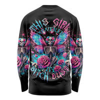 Fairy Skull Long Sleeve Shirt This Girl Powered By Bitch Dust - Wonder Print Shop