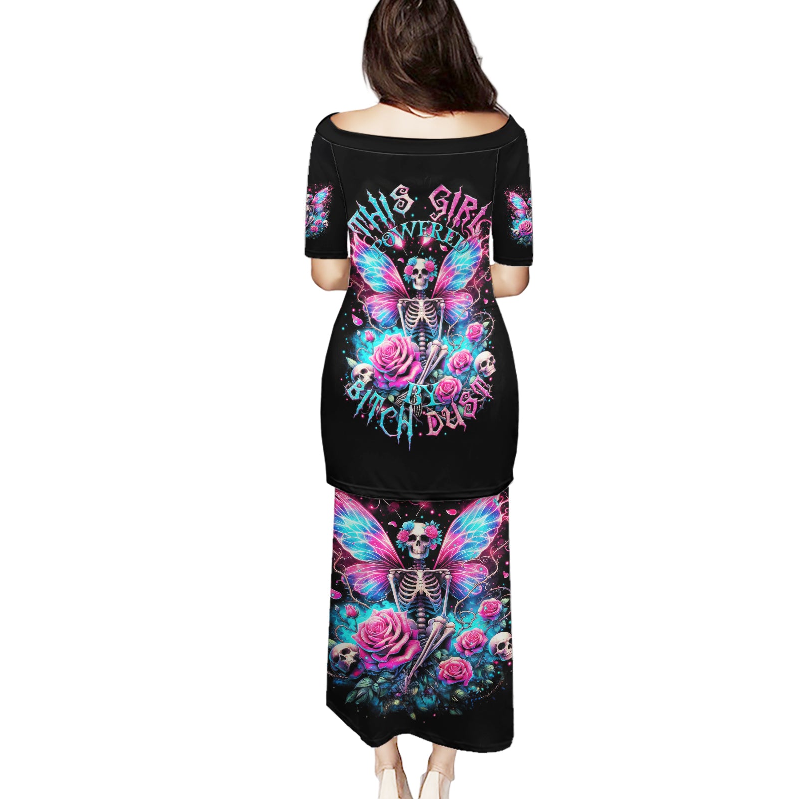 Fairy Skull Puletasi This Girl Powered By Bitch Dust - Wonder Print Shop