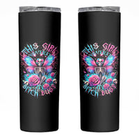 Fairy Skull Skinny Tumbler This Girl Powered By Bitch Dust - Wonder Print Shop