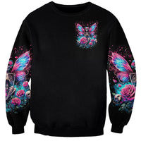 Fairy Skull Sweatshirt This Girl Powered By Bitch Dust - Wonder Print Shop