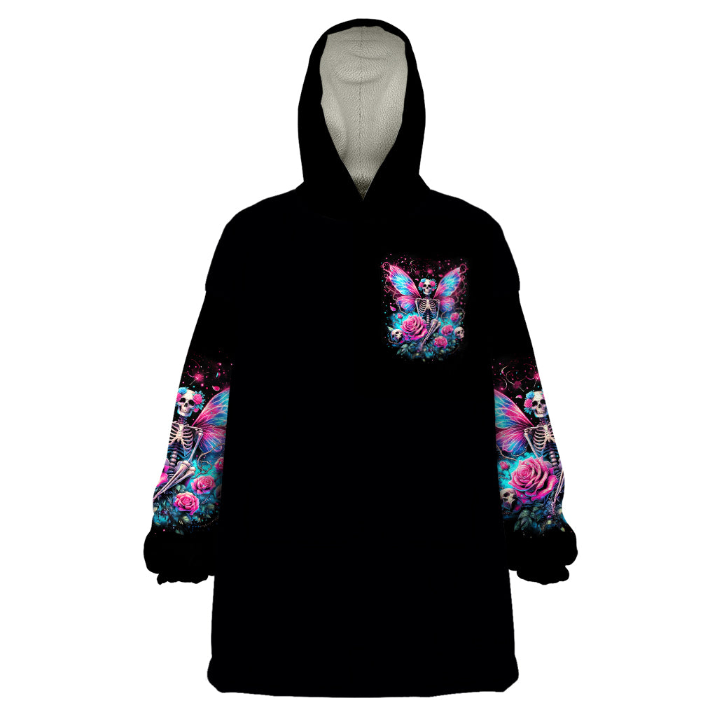Fairy Skull Wearable Blanket Hoodie This Girl Powered By Bitch Dust - Wonder Print Shop