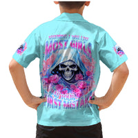 Witch Skull Family Matching Mermaid Dress and Hawaiian Shirt Assuming Was Like Most Girls Was Your First Mistake - Wonder Print Shop