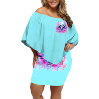 Witch Skull Family Matching Off Shoulder Short Dress and Hawaiian Shirt Assuming Was Like Most Girls Was Your First Mistake - Wonder Print Shop