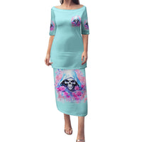 Witch Skull Family Matching Puletasi and Hawaiian Shirt Assuming Was Like Most Girls Was Your First Mistake - Wonder Print Shop