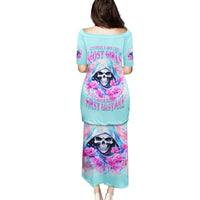 Witch Skull Family Matching Puletasi and Hawaiian Shirt Assuming Was Like Most Girls Was Your First Mistake - Wonder Print Shop
