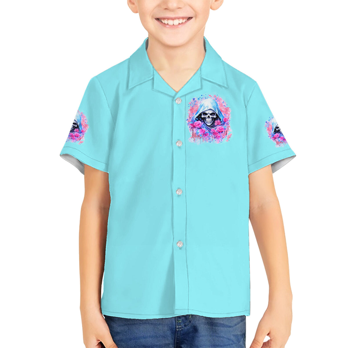 Witch Skull Family Matching Puletasi and Hawaiian Shirt Assuming Was Like Most Girls Was Your First Mistake - Wonder Print Shop