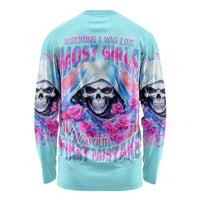 Witch Skull Long Sleeve Shirt Assuming Was Like Most Girls Was Your First Mistake - Wonder Print Shop