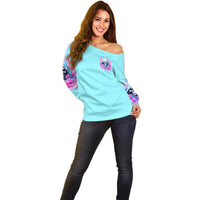 Witch Skull Off Shoulder Sweater Assuming Was Like Most Girls Was Your First Mistake - Wonder Print Shop