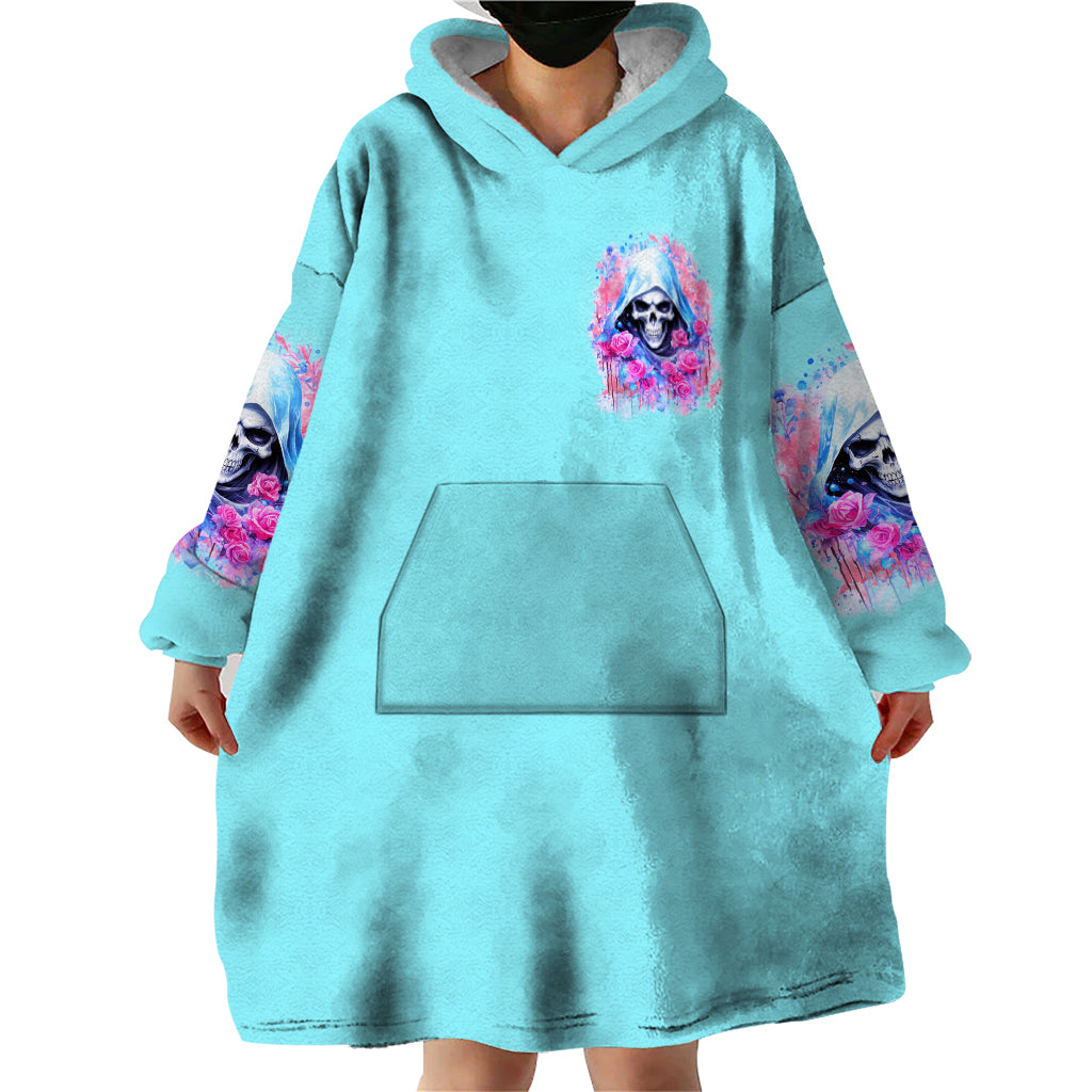 Witch Skull Wearable Blanket Hoodie Assuming Was Like Most Girls Was Your First Mistake - Wonder Print Shop