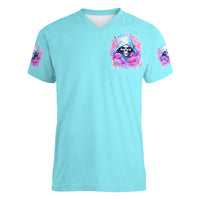 Witch Skull Women V Neck T Shirt Assuming Was Like Most Girls Was Your First Mistake - Wonder Print Shop