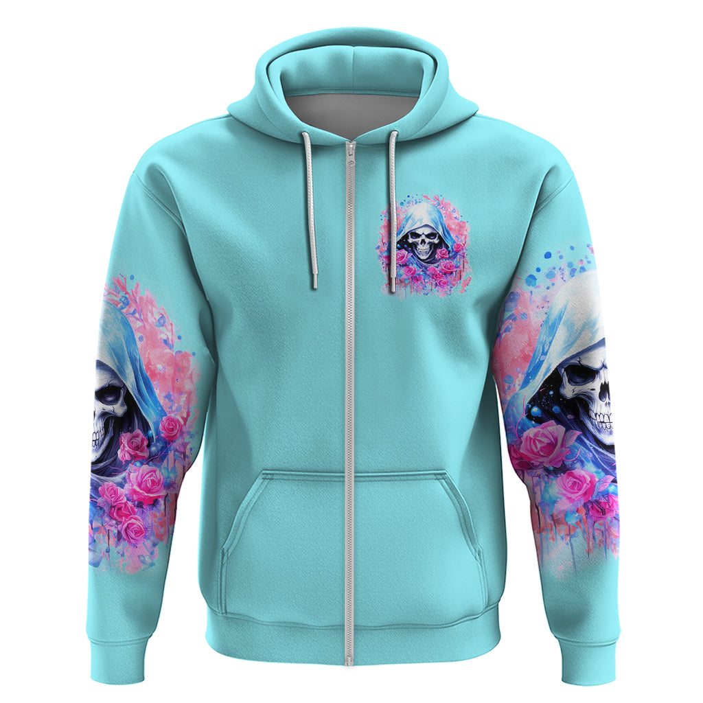 Witch Skull Zip Hoodie Assuming Was Like Most Girls Was Your First Mistake - Wonder Print Shop