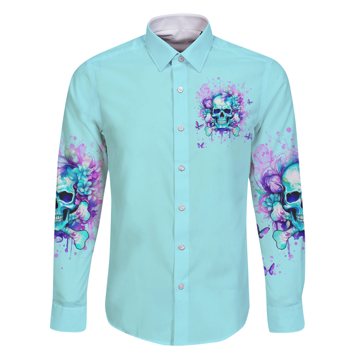 Flower Skull Family Matching Mermaid Dress and Hawaiian Shirt I'm A Bitch With A Low Bullshiit Tolrange Don't Try Me - Wonder Print Shop