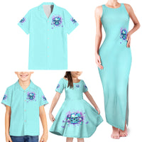 Flower Skull Family Matching Tank Maxi Dress and Hawaiian Shirt I'm A Bitch With A Low Bullshiit Tolrange Don't Try Me - Wonder Print Shop