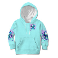 Flower Skull Kid Hoodie I'm A Bitch With A Low Bullshiit Tolrange Don't Try Me - Wonder Print Shop