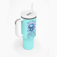 Flower Skull Tumbler With Handle I'm A Bitch With A Low Bullshiit Tolrange Don't Try Me - Wonder Print Shop
