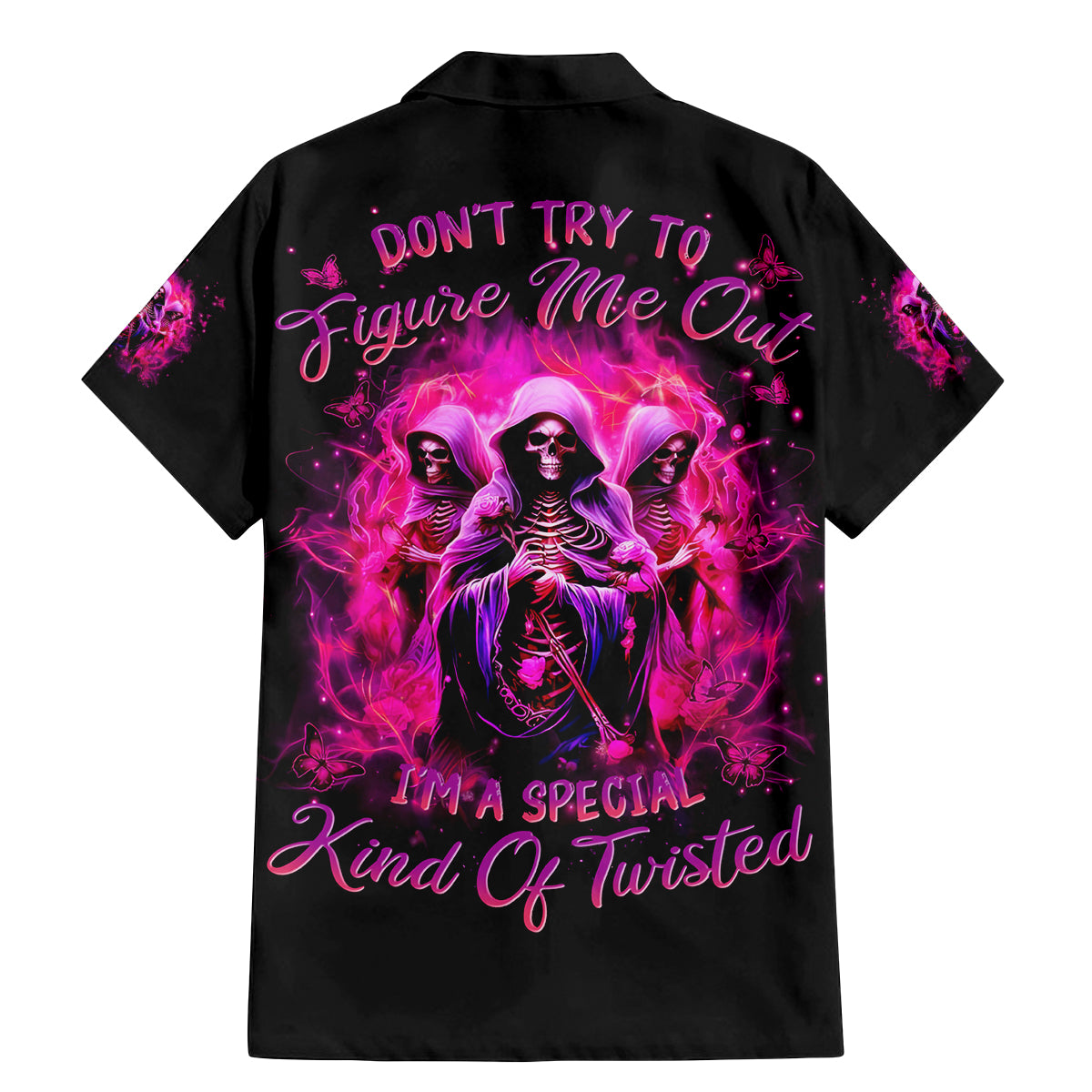 Witch Skull Family Matching Mermaid Dress and Hawaiian Shirt Don't Try To Figure Me Out I'm A Special Kind Of Twisted - Wonder Print Shop